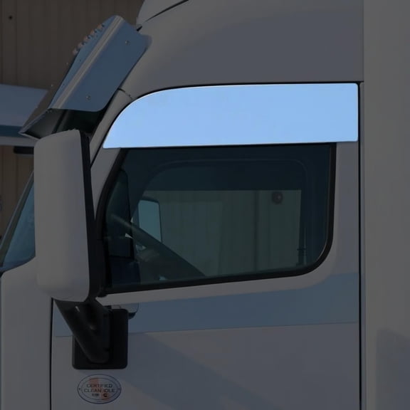 TORQUE Stainless Steel 6-Inch Drop Windows Chop Top Set for Peterbilt 567 579 Semi Trucks, Polished Finish - Pair (TR3066)