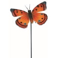 thumbnail image 1 of Orange With Blue And Black Accents Butterfly Garden Stake, 1 of 1