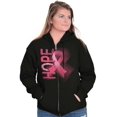 thumbnail image 4 of Hope Breast Cancer Awareness Warrior Zip Hoodie Sweatshirt Women Brisco Brands S, 4 of 6
