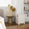 thumbnail image 5 of 13 Gallon 50L Stainless Steel Kitchen Trash Can Rectangular Foot Pedal & Soft-Close Lid White, 5 of 12