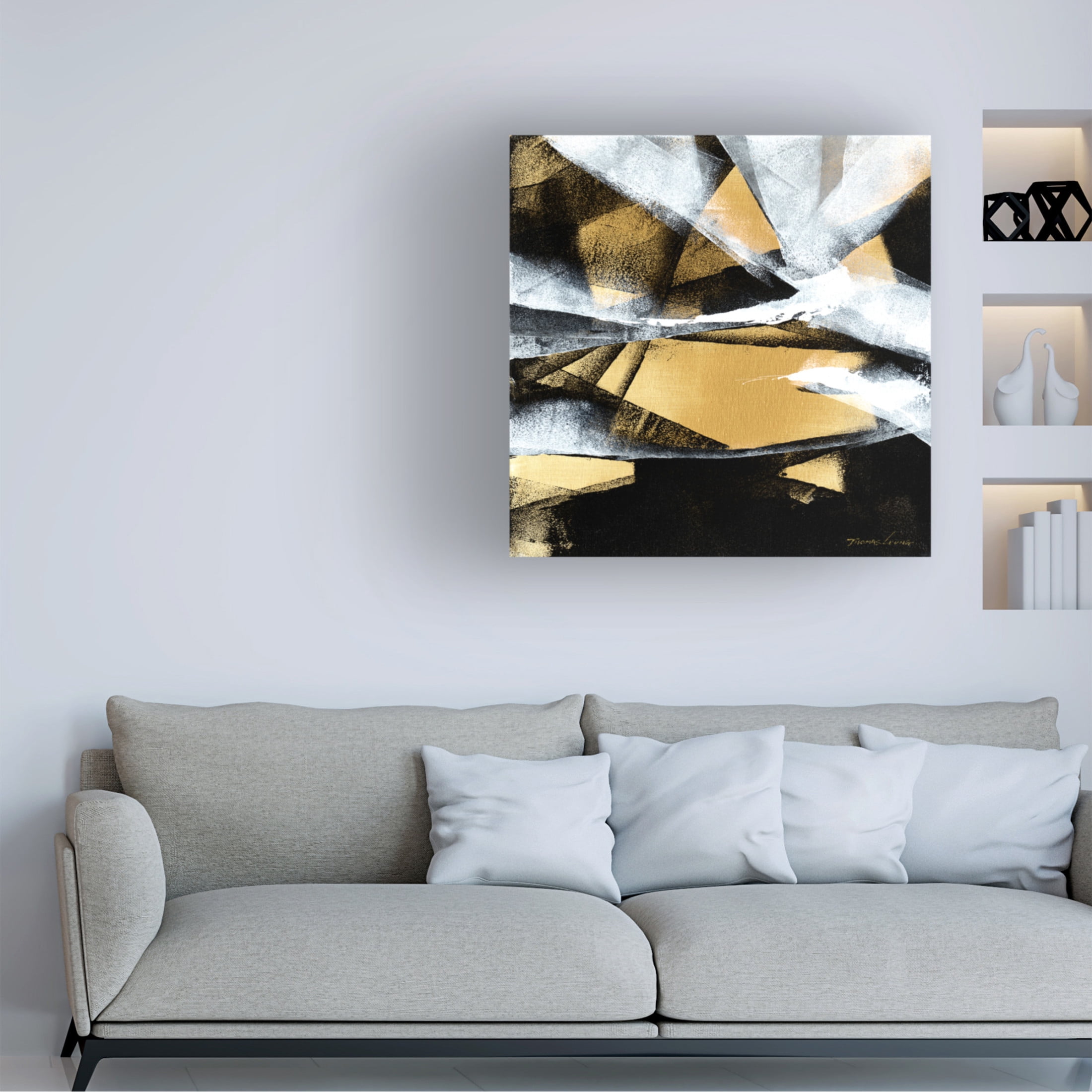 Canvas Wall Art - Thomas Leung 'Wave 8' Wall Art for Living Room, Bedroom, or Office Décor by Trademark Fine Art - 18 x 18 Inches