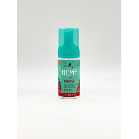 Malibu Hemp Sunless Tanning Mousse Medium Let's Glow Crazy 3.4oz