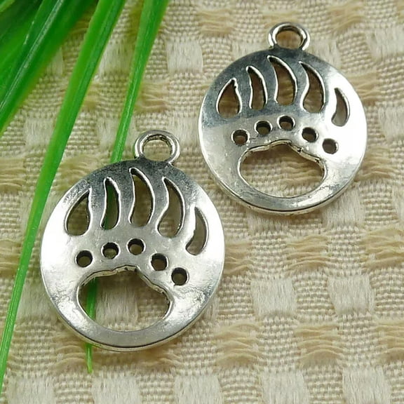 K-KED 90 Pcs Tibetan Silver Bear claw Charms Pendant 30X22MM S4603 DIY Delicate Jewelry Making