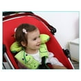 thumbnail image 2 of 2pcs bebé asiento de coche cinturón de hombro almohadilla cubierta de correa bebé dibujos animados cochecito accesorios (rana), 2 of 6