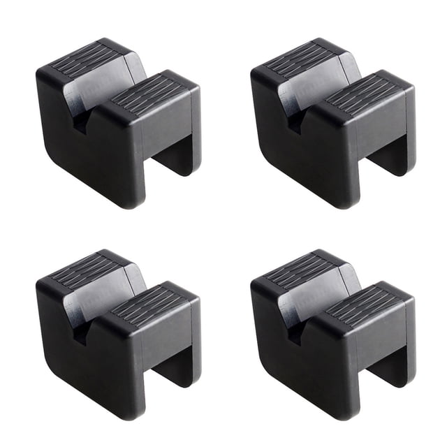 Jack Stand Pads, Universal Car Rubber Jack Pad Adapter Anti-Slip Slotted Frame Rail Protector, 4