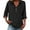 Black, variant on Women's Casual Sequin Solid Color Patchwork One-Shoulder Strap Short Sleeve Top