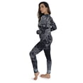 thumbnail image 3 of Just Love Women's Tie Dye Two Piece Thermal Pajama Sets (Tie Dye Black, X-Small), 3 of 3