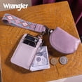 thumbnail image 4 of Wrangler Aztec Keychain Wristlet Wallets for Women Western Dual Pouch Wristlet Credit Card Holder Wallet with Zipper Pocket, Aztec-Purple, 4 of 8