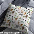 thumbnail image 2 of Homewish Kawaii Zoo Animals Fabric by the Yard 1 Yard for Kids, Cartoon Lion Elephant Room Decor Fabric by the Yard, Palm Botanical Sewing Fabric, Lightweight Room Decor, 2 of 6