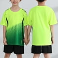 thumbnail image 5 of Gubotare Kids Active Short Set Little Boys Short Sleeve Dropsets T-Shirt and Shorts 2 Piece Set,11-12 Years Green, 5 of 9