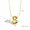 B, variant on A to Z Bubble Alphabet Letter Pendant Necklace Gold Snake Chain 45cm/18inch-M