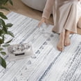 thumbnail image 6 of VUNATE 9' x 12' Area Rugs for Living Room, Washable Moroccan Boho Geometric Rug, Soft Neutral Distressed Indoor Carpet for Bedroom, Dining Room & Office, Foldable Non-Slip, Blue, 6 of 8