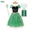 thumbnail image 3 of Disfraz de princesa Anna de Frozen de Disney para niños, Vestido de Cosplay para fiesta de cumpleaños, ropa para niños, vestidos de Carnaval de 2 a 8 años, 3 of 4