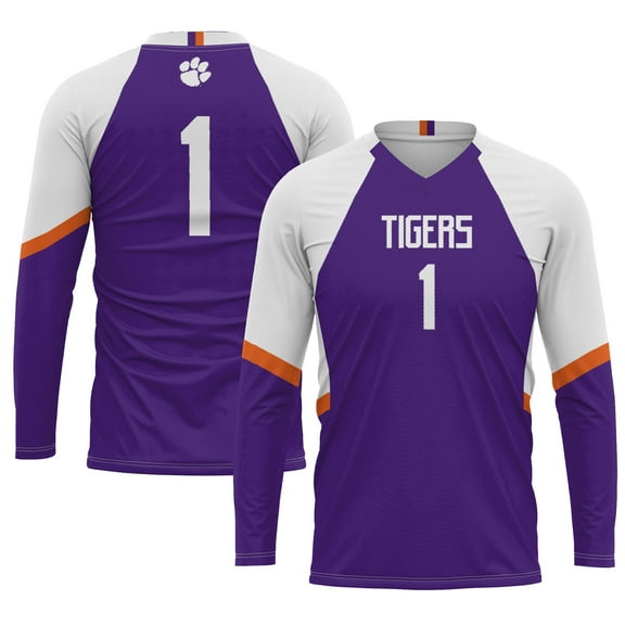 Unisex GameDay Greats #1 Purple Clemson Tigers Lightweight Volleyball Jersey