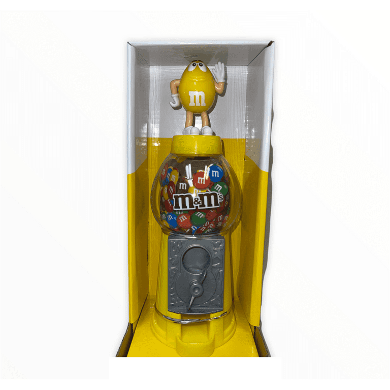 M & M CANDY DISPENSER FOR ALL CANDY LOVERS - Yellow (Fit MM Chocolate, Not  Peanut) 