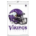 thumbnail image 5 of NFL Minnesota Vikings - Drip Helmet 20 Wall Poster with Magnetic Frame, 22.375" x 34", 5 of 6