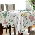 thumbnail image 3 of 54x72 Inch Tablecloth Polyester Square Tablecloth for Home Kitchen Dinner Decor Cute White Cat Pattern, 3 of 9