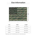 thumbnail image 5 of Rateoe Jungle Green Camo USA Flag Pattern Flannel Throw Blanket, Ultra-soft Blanket for Bed, Couch, Car, Hypoallergenic Anti-pilling blanket-, 5 of 6