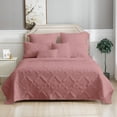 thumbnail image 3 of Marquess 7 Piece Pink Color Full/Queen Bedspread Quilt Set Microfiber Coverlet Bed Cover, 3 of 7