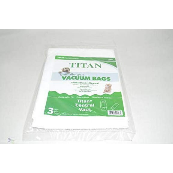 Titan TCS5702, TCS6602 Central Vacuum Cleaner Paper Bags 3PK # 060115