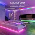 thumbnail image 3 of LED Strip Lights, 32.8ft RGB 5050 LED Tape Lights, Music Sync IP65 Waterproof 300LEDs Color Changing LED Rope with App control Remote Compatible with Alexa Google Assistant for Home indoor and outdoor, 3 of 9
