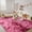 Tie-dye dark red, variant on Janvonne Fluffy Shaggy Rug for Bedroom, 4x6ft Modern Soft Non Slip Fuzzy Carpet for Living Room Teens Dorm, Home Decor, Abstract Blue and Yellow