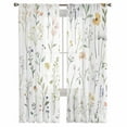 thumbnail image 3 of Spring Wildflowers Sheer Curtains 84 Inches Long 2 Panels Set, Window Sheer Curtains for Living Room/Bedroom, Rustic Botanical Floral Light Filtering Rod Pocket Curtain 52'' x 84'' x 2, 3 of 7