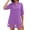Purple, variant on TaTaai Womens Cover Up Short Sleeve V Neck Button Front Sheer Burnout Mesh Beach Dress for Swimsuit Vacation Gift