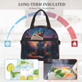 thumbnail image 4 of Balery Starry Sky Meditating Fox Bolsa de Almuerzo Impresa, Caja de Almuerzo Reutilizable, Bolsa Térmica Aislada para Almuerzo, Bolsa Antiderrames, 4 of 7