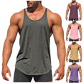 thumbnail image 6 of Chiccall Mens Summer Tank Tops Lightweight Cotton Workout Muscle Running Athletic Cut Off Tanks, 6 of 6