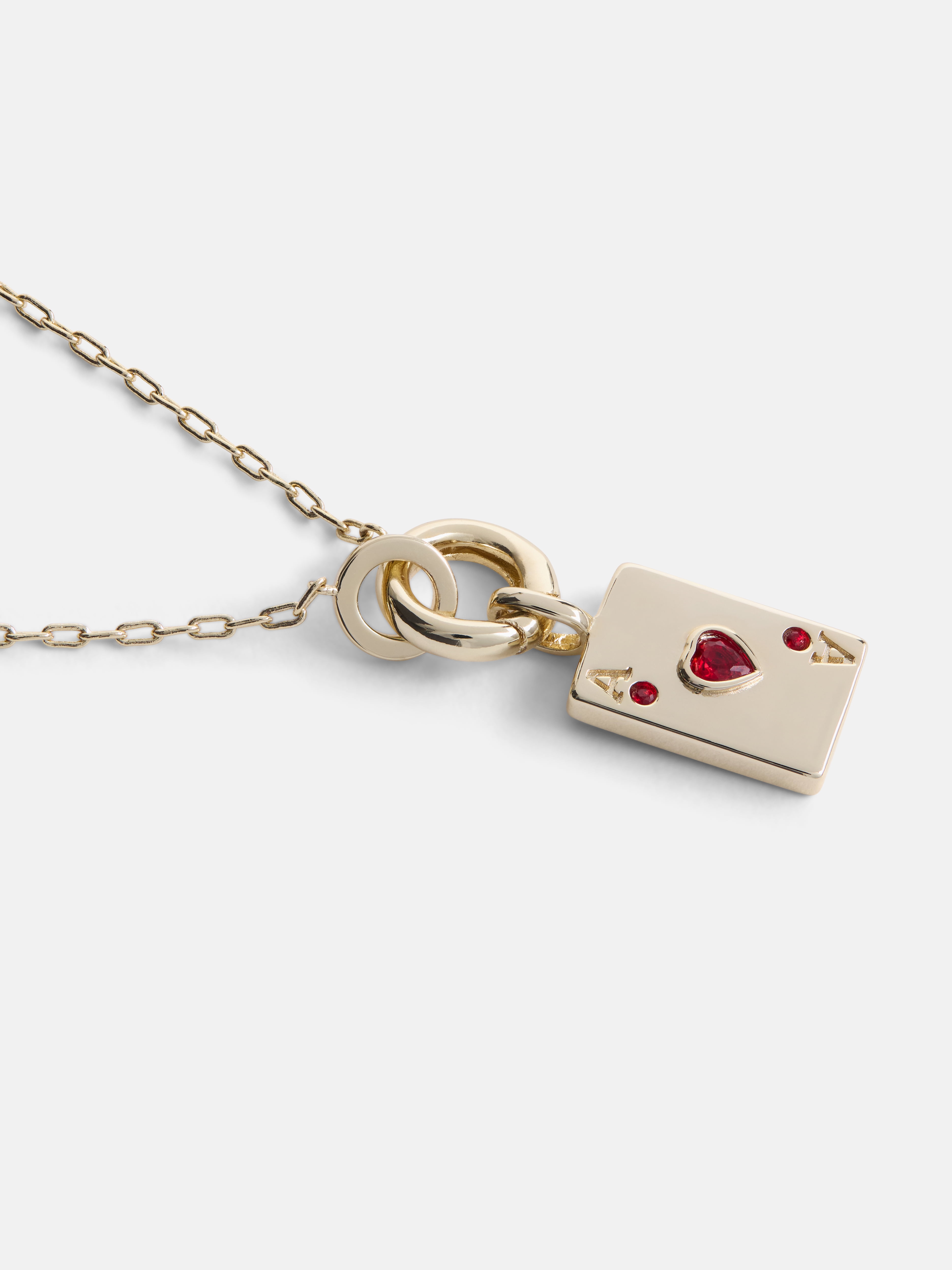 Free Assembly Women's Demi Fine 14K Gold Plated Playing Card Charm Necklace, 16" + 2" Extender