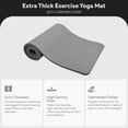 thumbnail image 2 of BalanceFrom GoCloud 71x24 Inches Extra Thick Yoga Mat 1-Inch High-Density Foam, Gray, 2 of 12