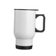 thumbnail image 3 of Taza aislada del vaso del acero inoxidable de la pared doble para el portavasos del coche con la taza del vacío de la manija y de la tapa blanco, 3 of 9