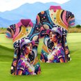 thumbnail image 6 of HOMYGIFTS Women’s Artistic Golf Polo Shirt – Vibrant Mosaic Golfer Design, 6 of 8