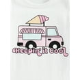 thumbnail image 6 of 3Pcs Baby Girl’s Clothes Set Cartoon Ice Cream Car Print Short Sleeve Romper and Shorts Outfits with Headband, 6 of 8