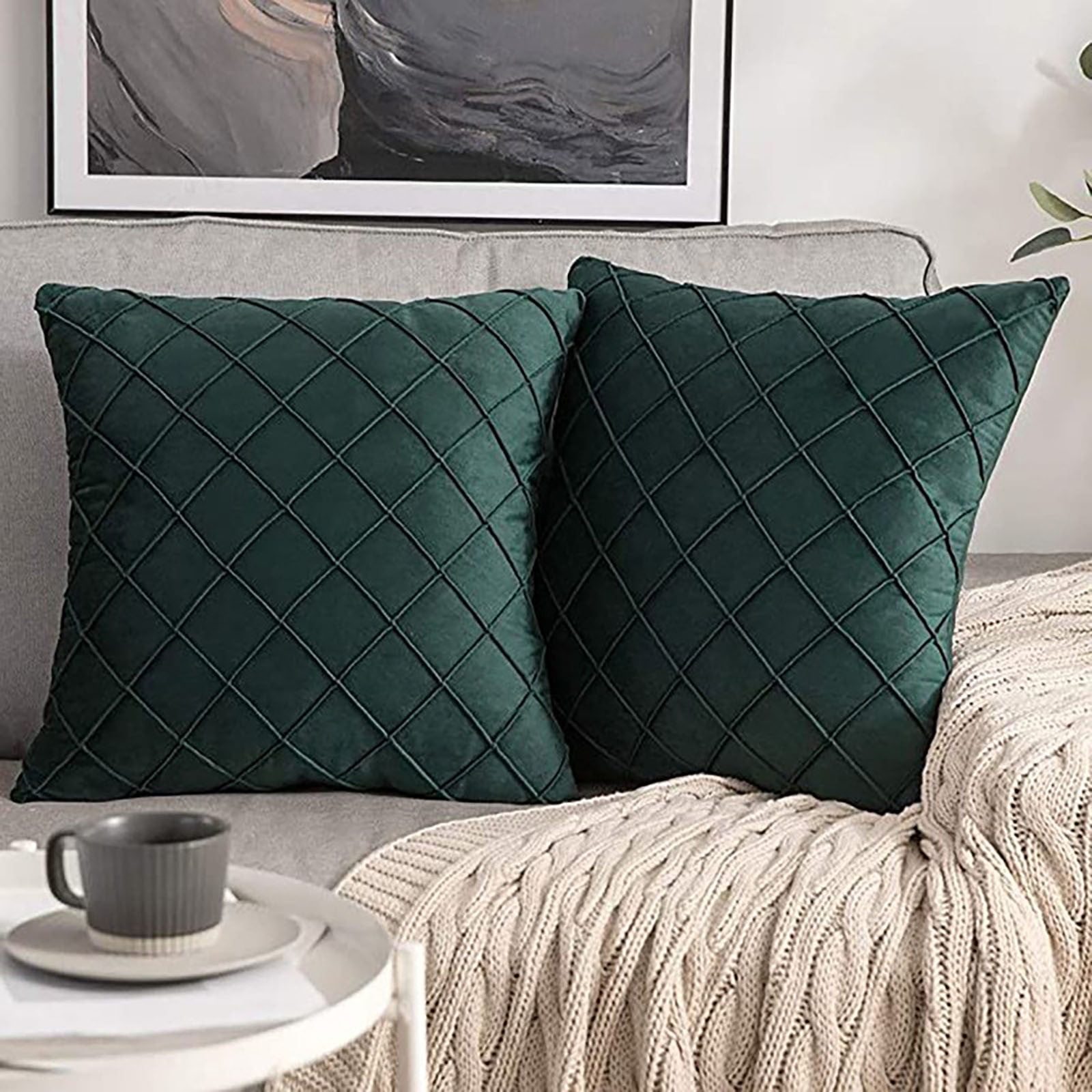 Corashan Room Decor,Large Cushion Cover Supersoft Corduroy Pillow Case