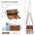 thumbnail image 4 of Bolso bandolera LAVAWA Western Fringe de cuero vegano para mujer, 4 of 6
