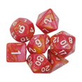 thumbnail image 1 of Ensemble de dés Polyédriques 7 Pcs Durables pour Jeu de Cartes Café Rose Jaune, 1 of 7