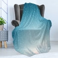 thumbnail image 4 of Evergreen Soft Flannel Fleece Throw Blanket, Snowy Sky Scenery with Silhouettes of Spruce Trees in Winter, Cozy Plush for Indoor and Outdoor Use, 50" x 60", Sea Blue and Pale Blue Grey, by Ambesonne, 4 of 5