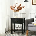 thumbnail image 3 of Patiojoy Table d'Extrémité Table de Nuit avec Tiroir et Tablette Mobilier de Chambre et Salon Noir, 3 of 8