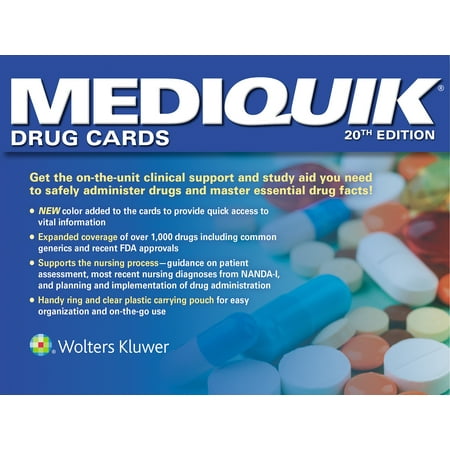 MediQuik Drug Cards (Best Drug Cards For Nursing School)