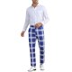 thumbnail image 2 of Pantalones de vestir a cuadros INSPIRE CHIC para hombres, chinos de frente plano, colores contrastantes, pantalones de negocios, 2 of 6