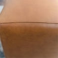 thumbnail image 4 of Lou Mid-Century Modern Design Square Cognac Tan Leather Ottoman, 4 of 4
