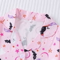 thumbnail image 6 of Tisuna Children'S Short Sleeve Halloween Pajamas Set For Girls Ghost Bat Print Collared Tops And Shorts Pjs Set Lightweight Casual Kids Halloween 2 Pieces Sleepwear For Age 4-7 Years, 6 of 9