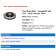 thumbnail image 2 of Front Brake Rotor - Compatible with 2007 - 2020 Chevy Tahoe 2008 2009 2010 2011 2012 2013 2014 2015 2016 2017 2018 2019, 2 of 2