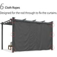 thumbnail image 6 of PURPLE LEAF 10' X 13' Outdoor Pergola with Curtains Retractable Canopy Patio Aluminum Sun Shade for Garden Deck Porch Gazebo Pavilion Grill Modern Yard Grape Trellis Pergola Gray, 6 of 9