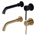 thumbnail image 4 of Grifo De Lavabo Oculto Rotación De 360 ​​​​Grados Grifo De Fregadero Frío Y Caliente De Cobre Retro Grifo Enterrado De Pared De Doble Orificio Para Cocina Baño Hotel Scienceny HA026336-02, 4 of 7