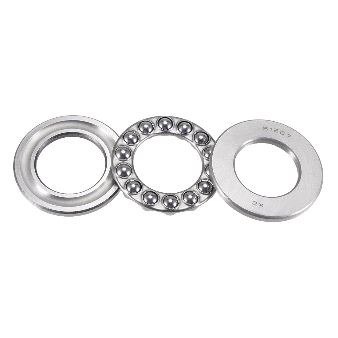 uxcell 51207 Thrust Ball Bearings 35mm x 62mm x 18mm Carbon Steel One-Way Rolling Direction