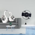 thumbnail image 2 of Estatua de cisne, escultura moderna de cerámica, figura de animal, reloj de pared con forma de pájaro, centro de mesa decorativo de acrílico negro, id, 2 of 8