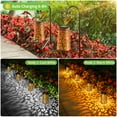 thumbnail image 4 of Solar Hanging Lanterns 2 Pack Outdoor Solar Lights Decorative Lantern Waterproof with Handle for Garden Table Patio Yard Porch Fence Pathway, 4 of 6